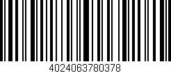 Código de barras (EAN, GTIN, SKU, ISBN): '4024063780378'