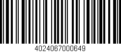 Código de barras (EAN, GTIN, SKU, ISBN): '4024067000649'