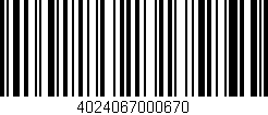 Código de barras (EAN, GTIN, SKU, ISBN): '4024067000670'