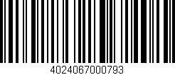 Código de barras (EAN, GTIN, SKU, ISBN): '4024067000793'
