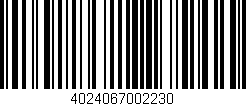 Código de barras (EAN, GTIN, SKU, ISBN): '4024067002230'