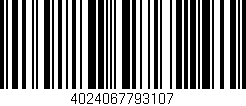 Código de barras (EAN, GTIN, SKU, ISBN): '4024067793107'