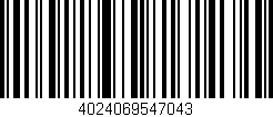 Código de barras (EAN, GTIN, SKU, ISBN): '4024069547043'
