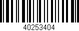 Código de barras (EAN, GTIN, SKU, ISBN): '40253404'