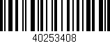 Código de barras (EAN, GTIN, SKU, ISBN): '40253408'