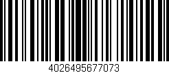 Código de barras (EAN, GTIN, SKU, ISBN): '4026495677073'