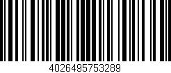Código de barras (EAN, GTIN, SKU, ISBN): '4026495753289'