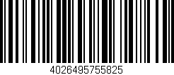 Código de barras (EAN, GTIN, SKU, ISBN): '4026495755825'