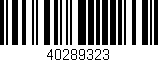 Código de barras (EAN, GTIN, SKU, ISBN): '40289323'