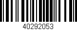 Código de barras (EAN, GTIN, SKU, ISBN): '40292053'