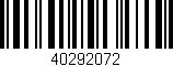Código de barras (EAN, GTIN, SKU, ISBN): '40292072'