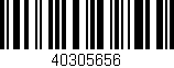 Código de barras (EAN, GTIN, SKU, ISBN): '40305656'