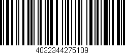 Código de barras (EAN, GTIN, SKU, ISBN): '4032344275109'