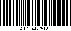 Código de barras (EAN, GTIN, SKU, ISBN): '4032344275123'