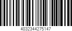 Código de barras (EAN, GTIN, SKU, ISBN): '4032344275147'