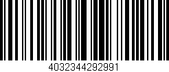 Código de barras (EAN, GTIN, SKU, ISBN): '4032344292991'