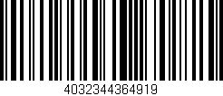 Código de barras (EAN, GTIN, SKU, ISBN): '4032344364919'