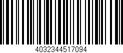 Código de barras (EAN, GTIN, SKU, ISBN): '4032344517094'