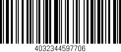 Código de barras (EAN, GTIN, SKU, ISBN): '4032344597706'