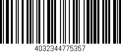 Código de barras (EAN, GTIN, SKU, ISBN): '4032344775357'