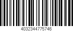 Código de barras (EAN, GTIN, SKU, ISBN): '4032344775746'