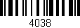 Código de barras (EAN, GTIN, SKU, ISBN): '4038'