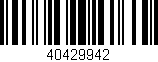 Código de barras (EAN, GTIN, SKU, ISBN): '40429942'