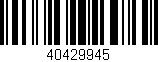 Código de barras (EAN, GTIN, SKU, ISBN): '40429945'