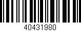 Código de barras (EAN, GTIN, SKU, ISBN): '40431980'