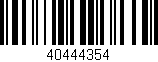 Código de barras (EAN, GTIN, SKU, ISBN): '40444354'