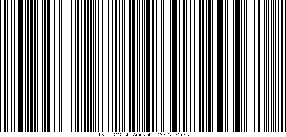 Código de barras (EAN, GTIN, SKU, ISBN): '40509_JGCalota_AmarokPF_GOLG7_Chave'