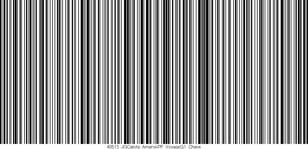 Código de barras (EAN, GTIN, SKU, ISBN): '40513_JGCalota_AmarokPF_VoyageG1_Chave'