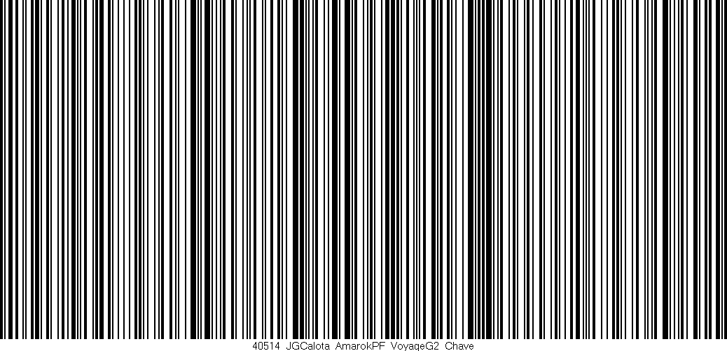 Código de barras (EAN, GTIN, SKU, ISBN): '40514_JGCalota_AmarokPF_VoyageG2_Chave'
