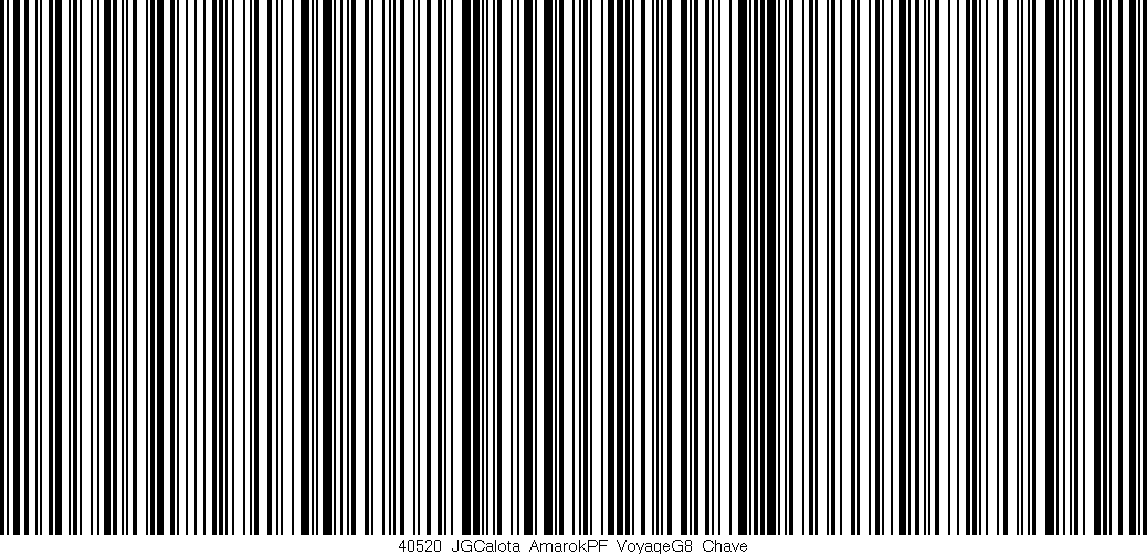 Código de barras (EAN, GTIN, SKU, ISBN): '40520_JGCalota_AmarokPF_VoyageG8_Chave'