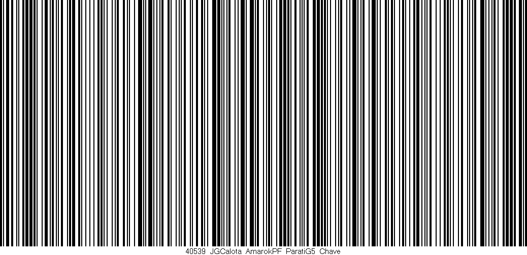Código de barras (EAN, GTIN, SKU, ISBN): '40539_JGCalota_AmarokPF_ParatiG5_Chave'