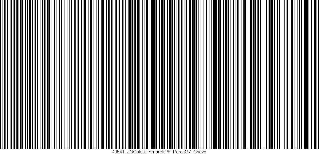 Código de barras (EAN, GTIN, SKU, ISBN): '40541_JGCalota_AmarokPF_ParatiG7_Chave'