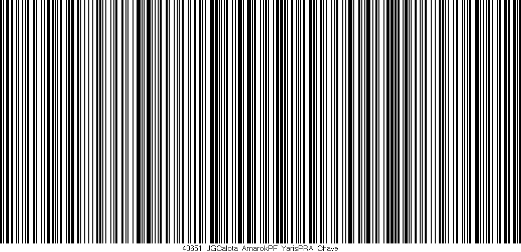 Código de barras (EAN, GTIN, SKU, ISBN): '40651_JGCalota_AmarokPF_YarisPRA_Chave'