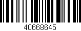 Código de barras (EAN, GTIN, SKU, ISBN): '40668645'