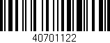 Código de barras (EAN, GTIN, SKU, ISBN): '40701122'
