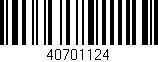 Código de barras (EAN, GTIN, SKU, ISBN): '40701124'