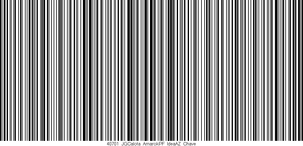 Código de barras (EAN, GTIN, SKU, ISBN): '40701_JGCalota_AmarokPF_IdeaAZ_Chave'