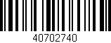 Código de barras (EAN, GTIN, SKU, ISBN): '40702740'