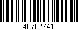 Código de barras (EAN, GTIN, SKU, ISBN): '40702741'
