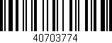 Código de barras (EAN, GTIN, SKU, ISBN): '40703774'