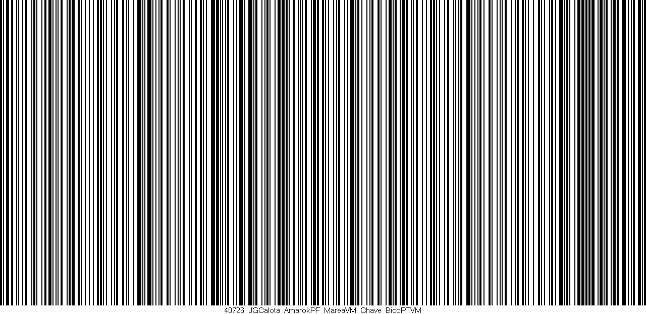 Código de barras (EAN, GTIN, SKU, ISBN): '40726_JGCalota_AmarokPF_MareaVM_Chave_BicoPTVM'