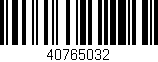 Código de barras (EAN, GTIN, SKU, ISBN): '40765032'