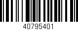 Código de barras (EAN, GTIN, SKU, ISBN): '40795401'