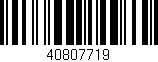 Código de barras (EAN, GTIN, SKU, ISBN): '40807719'