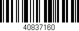 Código de barras (EAN, GTIN, SKU, ISBN): '40837160'