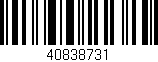 Código de barras (EAN, GTIN, SKU, ISBN): '40838731'